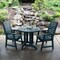 Highwood Usa Weatherly 3pc Round Outdoor Patio Furniture Dining Set AD-DNW36-NBE - alternate 2